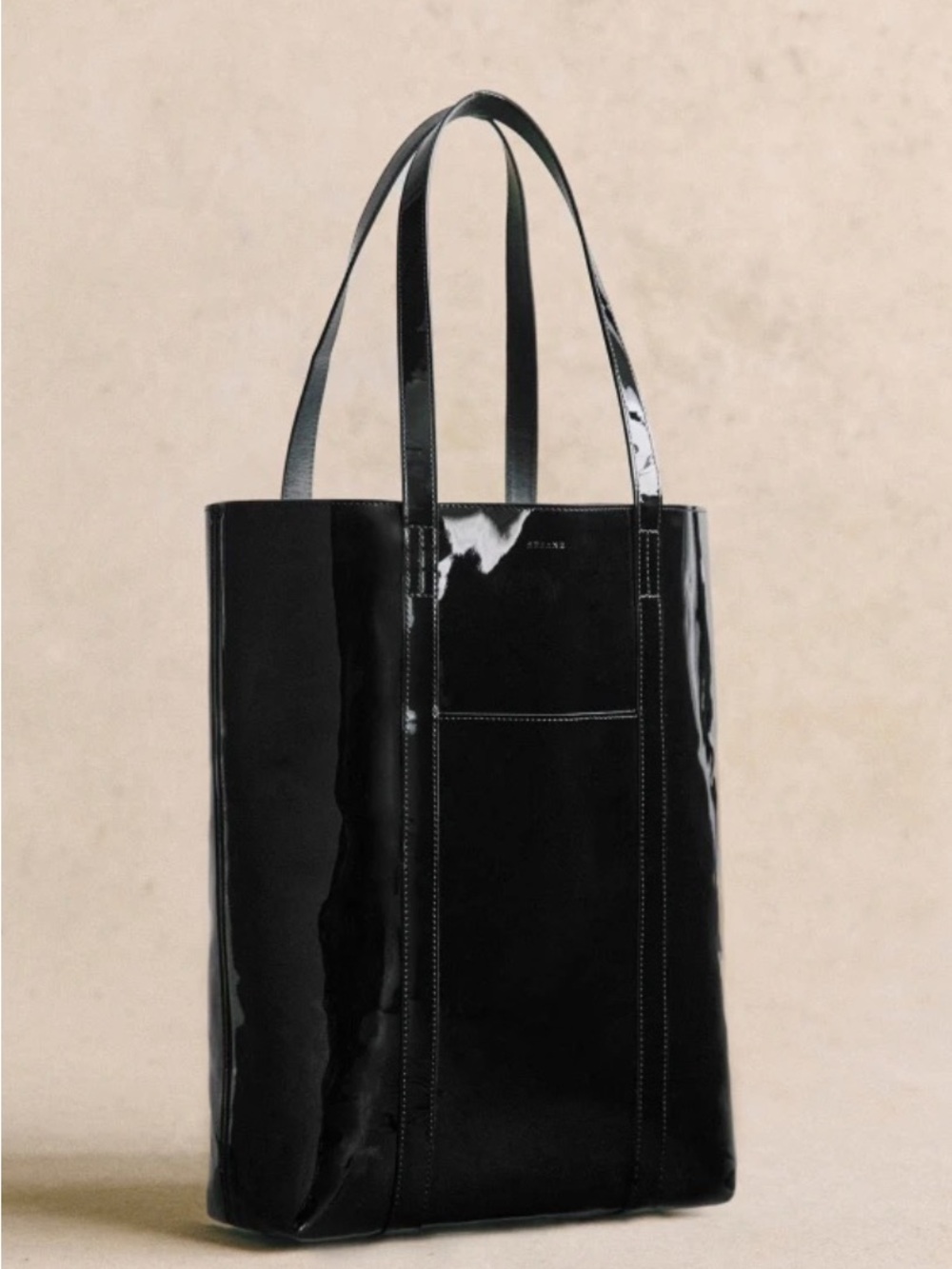 Sezane black patent tote. I am looking to sell or trade!